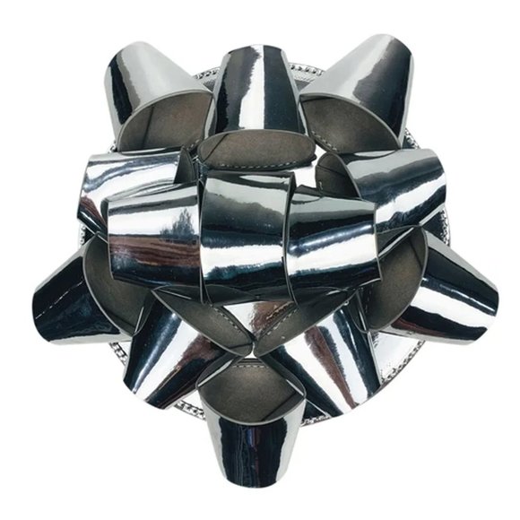 SILVER GLITZ UNIQUE RIBBON HAND BAG PURSE NEW - Picture 1 of 4